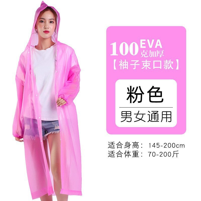 Portable Extra Thick Adult Poncho Eva Men'S And Women'S Thickened Raincoat Long Full Body Outdoor Raincoat For Adults And Children - Image 1